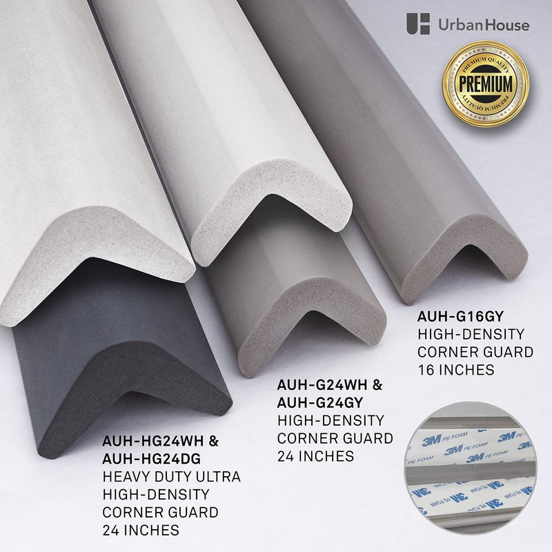 urbanhouse Ultra High-Density Heavy Duty Corner Guard Edge Protector & Bumper for Parking Garages, Workshops and Warehouses - Neutral Off White, 24 Inches - 1 Each - Image 2
